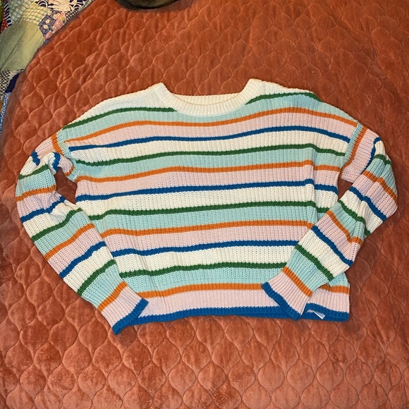 Striped cropped urban outfitters sweater - Picture 1 of 2